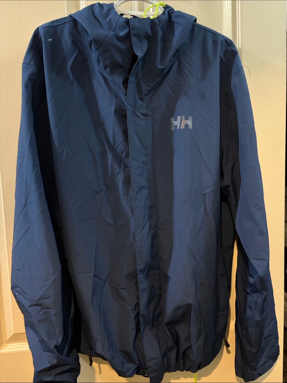 Helly Hansen Navy Hooded Rain Jacket - XL